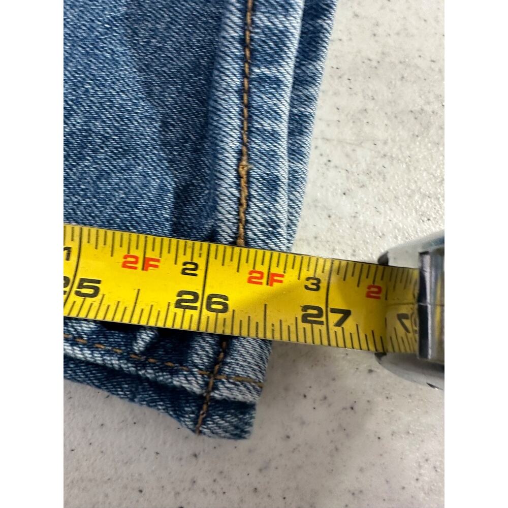 Levi's Wedgie Straight Button Fly Cropped Jeans Maximum Effort Size 32 x 28 C3 - Picture 7 of 7